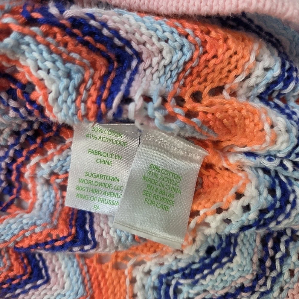 Lilly Pulitzer Samora Multicolor Chevron Knit Sweater Size‎ M